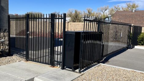 Main gate control box at the Towne Storage Redwood Storage Facility