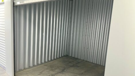 Inside a square storage unit at the Towne Storage Redwood Storage Facility
