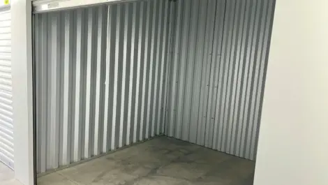 Inside a square storage unit at the Towne Storage Redwood Storage Facility