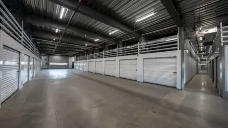 Inside of storage facility with drive in, drive up access to Towne Storage Southern