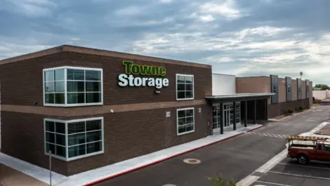 Towne Storage Southern store and parking lot view