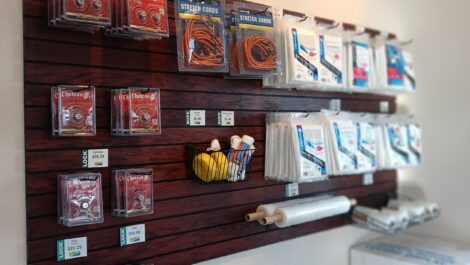 Close up of storage supplies for sale at the Towne Storage Riverton Storage Facility