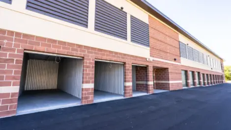 Storage units with door open Towne Storage-Clinton