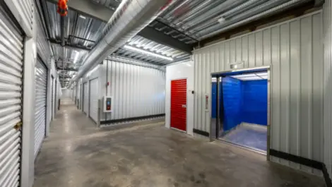 Indoor storage units and view of elevator Towne Storage - Daniels Rd.