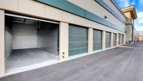 Outdoor view of inside a storage unit Towne Storage Deer Springs