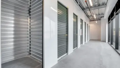 Hallway of self storage units Towne Storage Deer Springs