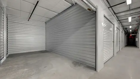 Inside a clean, large storage unit Towne Storage MLK