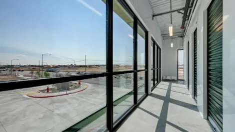 Window view from indoor storage units Towne Storage MLK