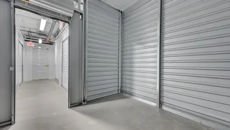 Inside an indoor storage unit Towne Storage MLK, Indoor storage options