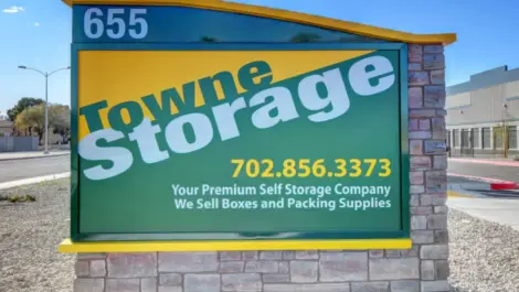 sign of Towne Storage Sunset