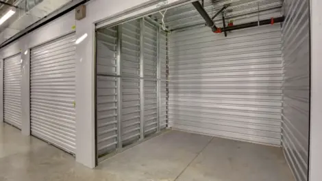 Inside an indoor storage units Towne Storage Sunset