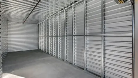Inside a large storage unit at Towne Storage Sunset