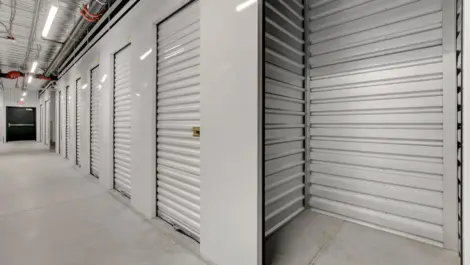 Indoor storage, hallway to storage units, inside storage unit Towne Storage Charleston