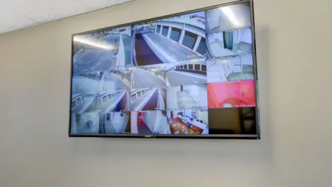Security cameras and tvs at Towne Storage Charleston