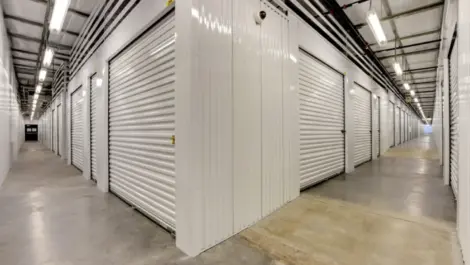 Hallway view of storage units at Towne Storage Buffalo