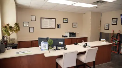 Front reception desk at the Towne Storage Gateway Storage Facility