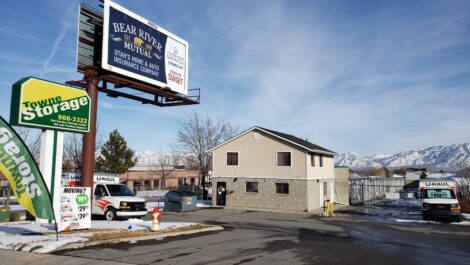 Main sign and office at the Towne Storage West Valley Storage Facility