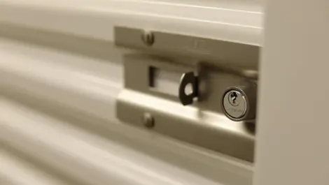 Locking mechanism on a storage unit at the Towne Storage State Street Storage Facility