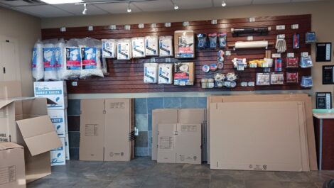 Boxes and packing supplies at the Towne Storage Union Park Storage Facility
