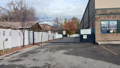 Exterior gate at the Towne Storage Union Park Storage Facility