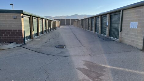 Rows of outdoor storage units at the Towne Storage Monarch Meadows Storage Facility