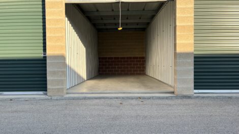 Interior of an outdoor storage unit at the Towne Storage Monarch Meadows Storage Facility