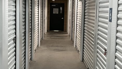 Indoor storage unit hallway at the Towne Storage Monarch Meadows Storage Facility