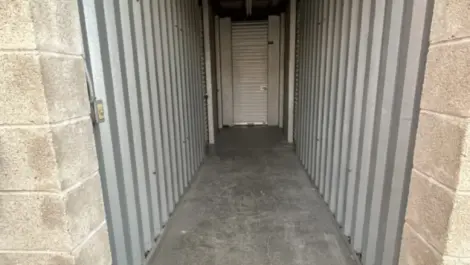 Inside a small storage unit at Towne Storage Woods Cross
