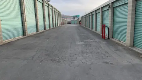 Outdoor, drive up storage units at a storage facility Towne Storage Woods Cross
