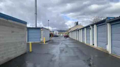 Rows of exterior storage units at the Towne Storage West Valley Storage Facility