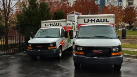 Uhaul trucks at the Towne Storage Gateway Storage Facility