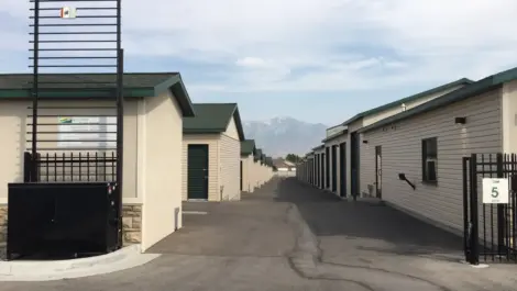 Main gate in the air at a Towne Storage Facility