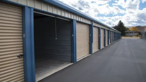Storage unit with open door at Towne Storage - Daniels Rd.
