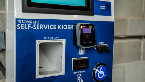 Kiosk payment close up at the Towne Storage State Street Storage Facility
