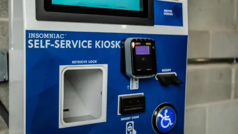 Kiosk payment close up at the Towne Storage State Street Storage Facility