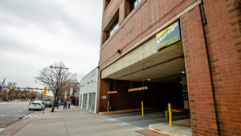 Street entrance at the Towne Storage State Street Storage Facility