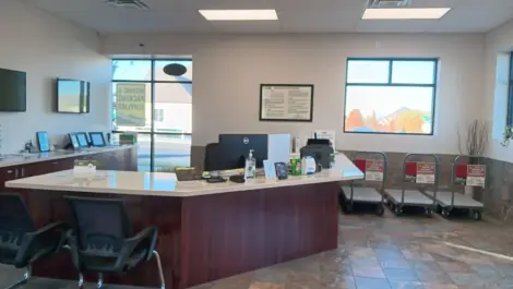 Towne Storage Bluffdale office area with desk