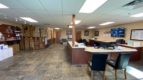 Main office and desk at the Towne Storage South Jordan Storage Facility