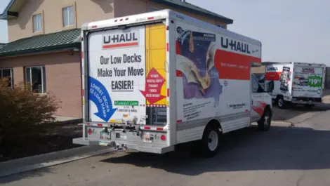 Uhaul trucks for rent at the Towne Storage West Jordan Storage Facility