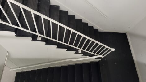 Vertical view of a staircase at the Towne Storage Urban Edge Storage Facility