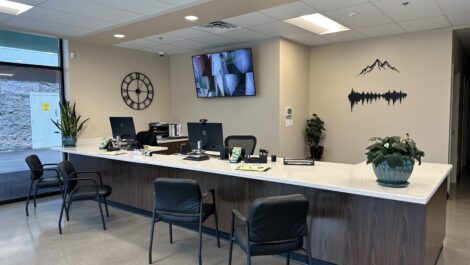Interior Towne Storage office with a granite counter